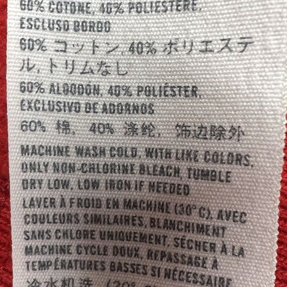 Abercrombie & Fitch NY Hoodie Sweatshirt Women Large Red Pullover Activewear Top - Picture 10 of 15